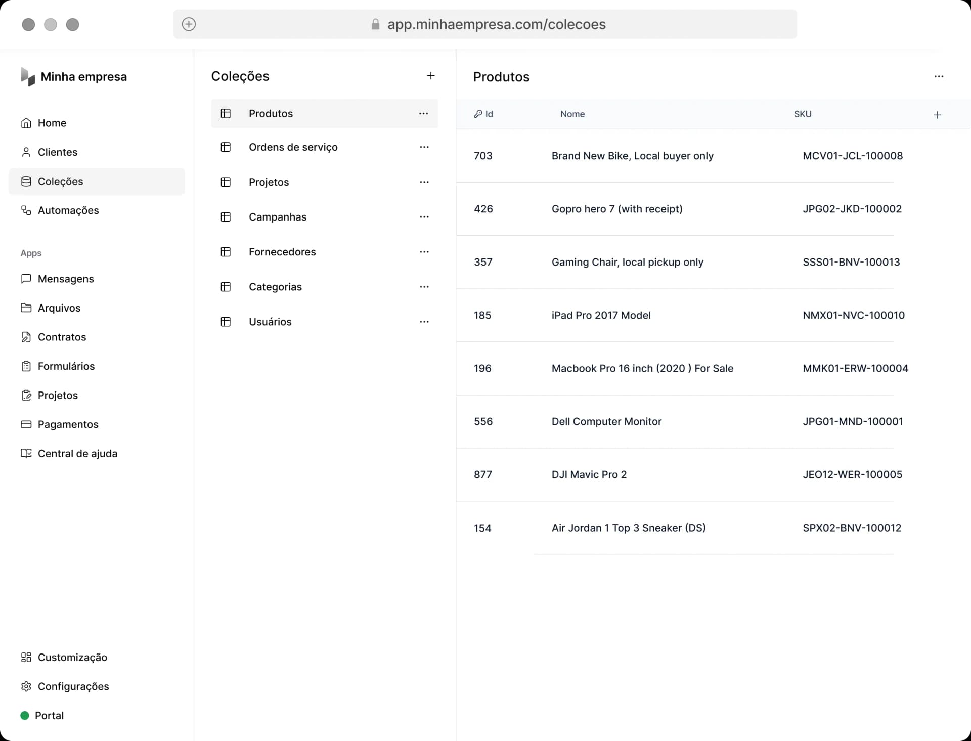 Collections Database Interface
